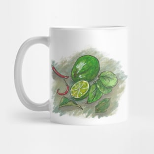 Lime and chili pepper Mug